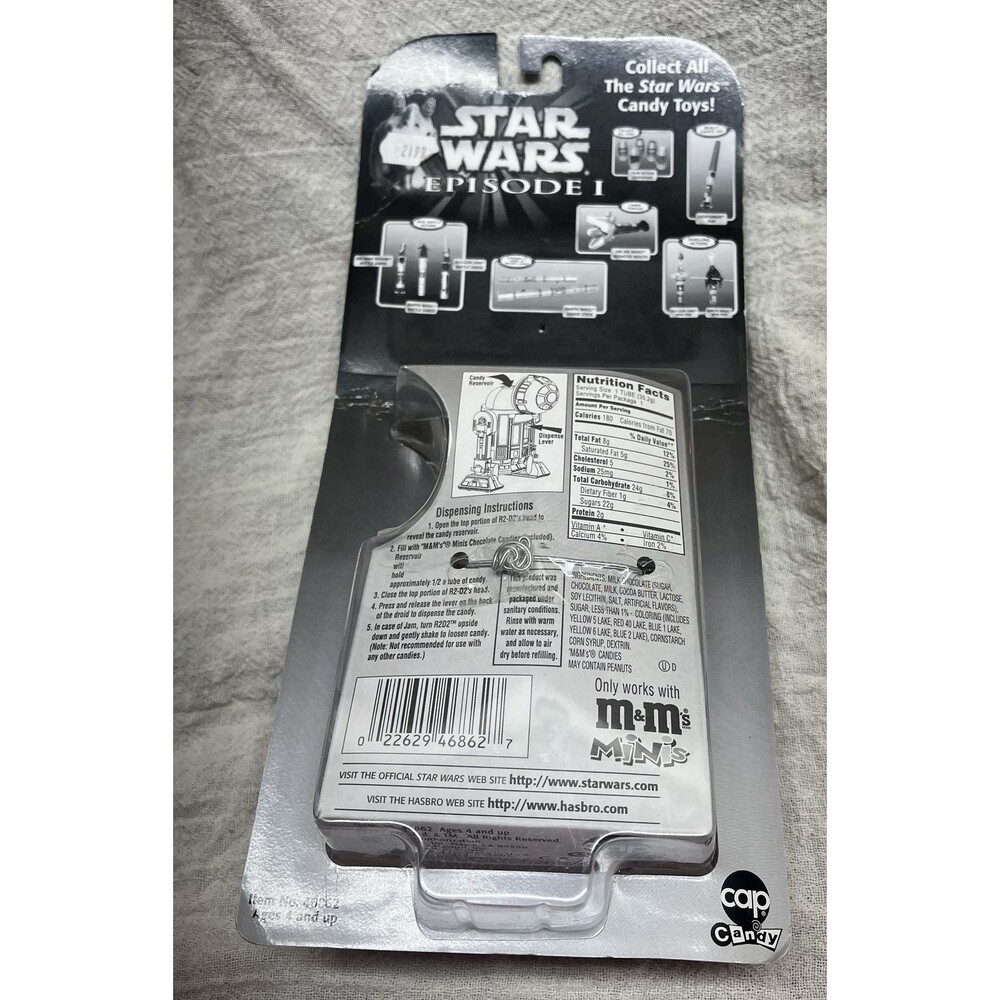 R2-D2 Star Wars Episode 1 M&M's Candy Hander Hasbro Cap Candy Dispenser Sealed - Picture 2 of 9